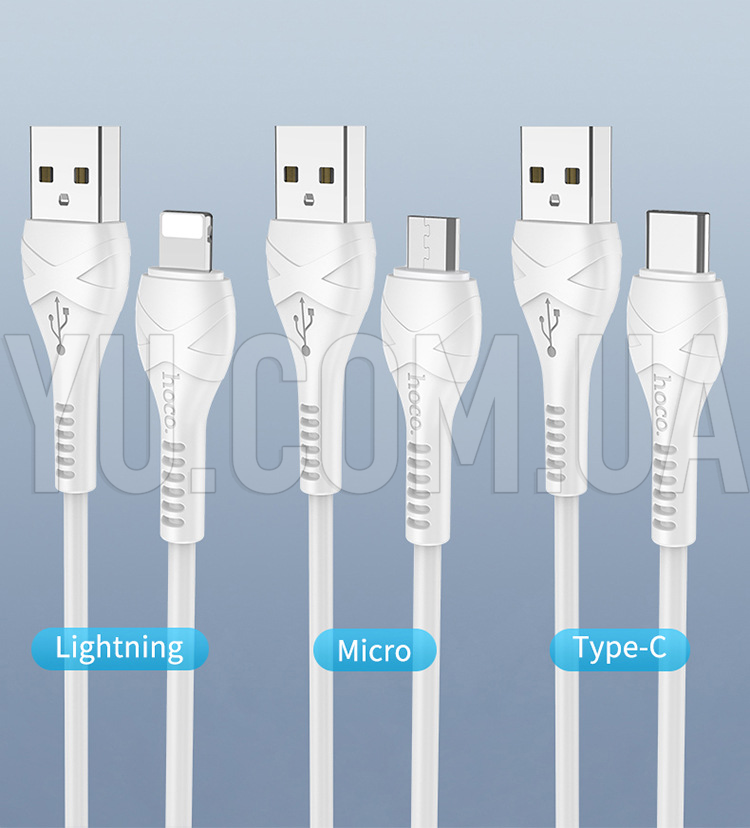 Кабель для заряджання HOCO COOL DATA CABLE X 37 Micro-USB Кабель для заряджання HOCO COOL DATA CABLE X 37 Micro-USB